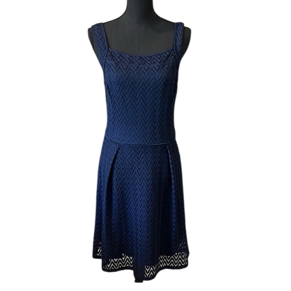 Heidi Weisel Navy Lace Midi Dress size 10